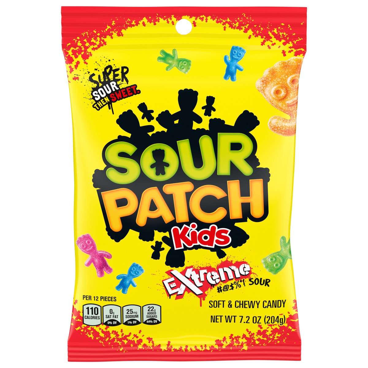 slide 1 of 9, SOUR PATCH KIDS Extreme Sour Soft & Chewy Candy, 7.2 oz, 7.2 oz