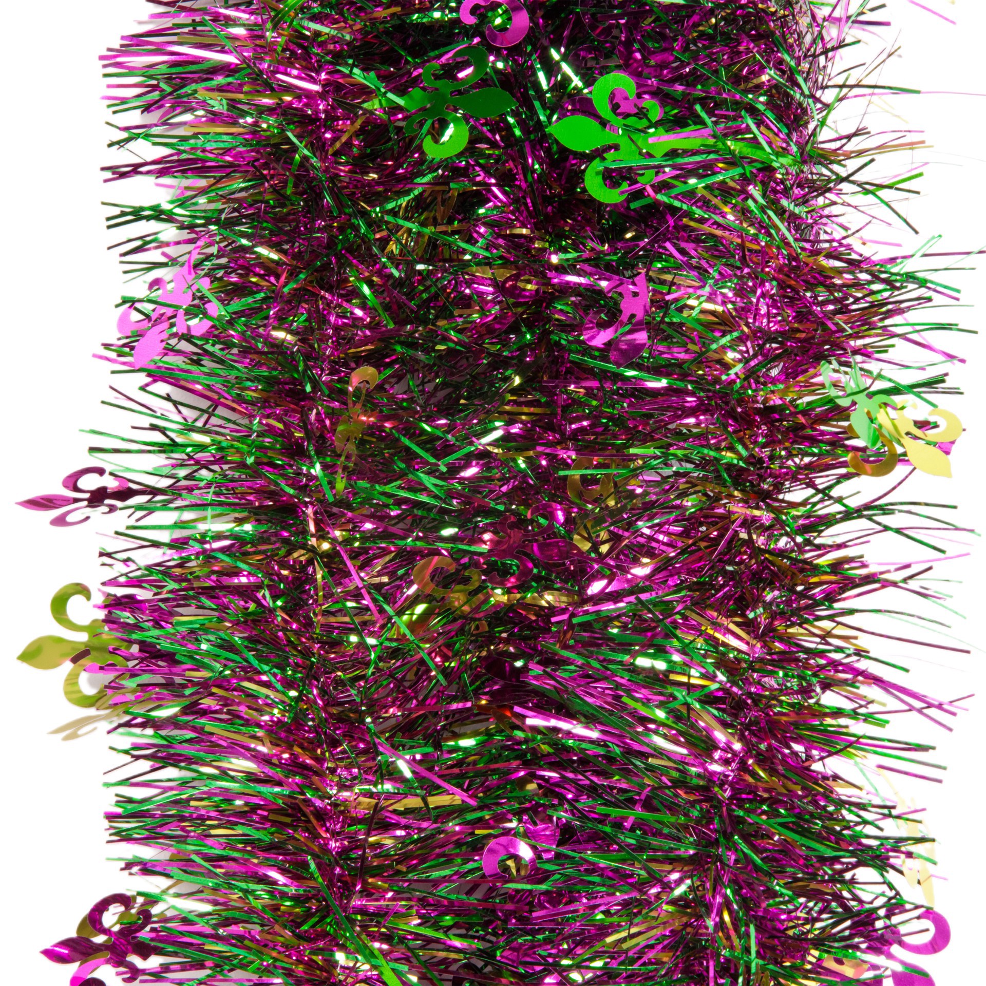 slide 2 of 2, 9ft. Fleur-De-Lis Tinsel Garland By Celebrate It, 9 ft