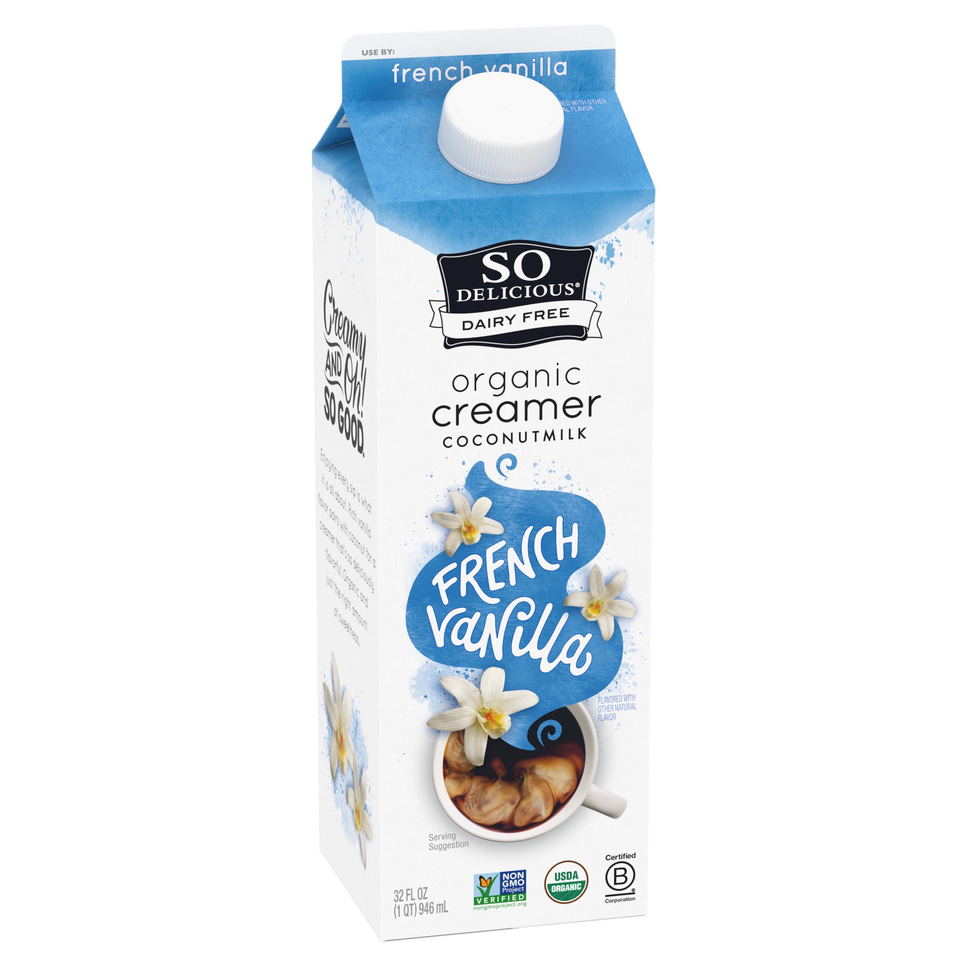 slide 4 of 5, So Delicious Dairy Free Organic French Vanilla Coconut Milk Creamer, 32 fl oz