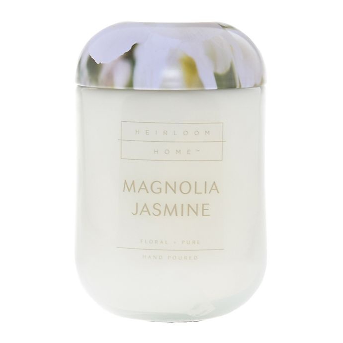 slide 1 of 1, Heirloom Home Magnolia Jasmine Jar Candle with Metal Lid, 24 oz