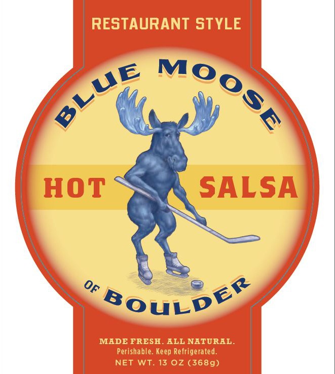 slide 1 of 1, Blue Moose of Boulder Hot Salsa, 12 fl oz