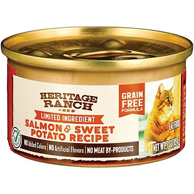 slide 1 of 1, Heritage Ranch by H-E-B Salmon & Sweet Potato Wet Cat Food, 3 oz