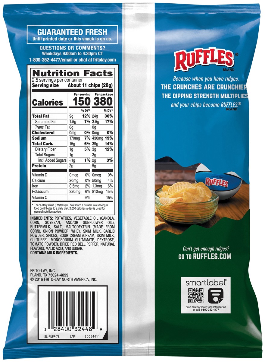 slide 3 of 3, Ruffles Potato Chips, 2.5 oz