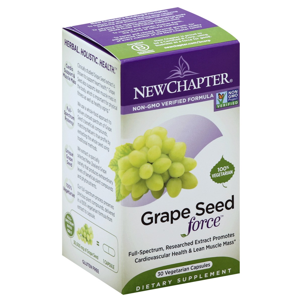 slide 4 of 5, New Chapter Grape Seed Force 30 ea, 30 ct