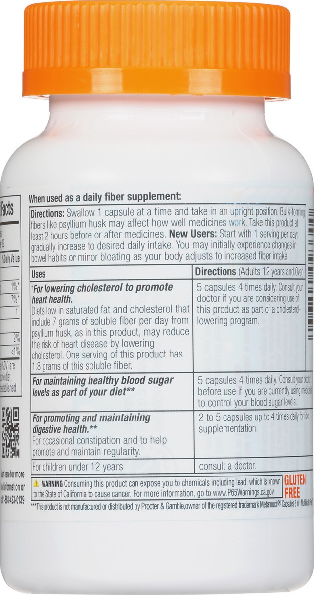 slide 15 of 15, TopCare Health Daily Fiber 160 Capsules, 160 ct