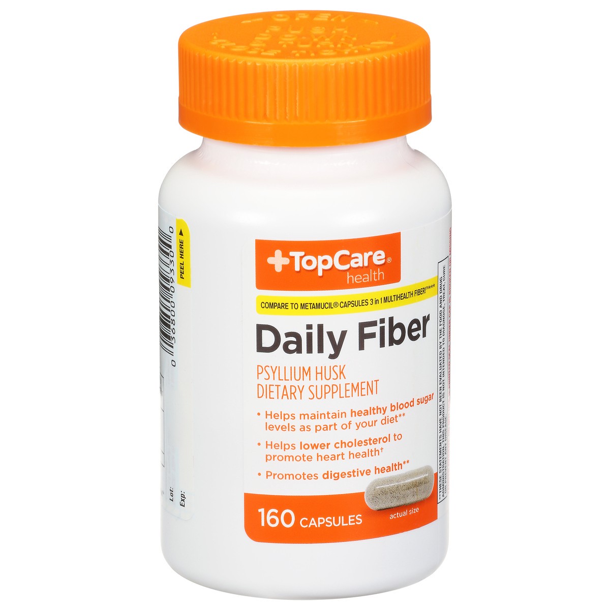 slide 4 of 15, TopCare Health Daily Fiber 160 Capsules, 160 ct