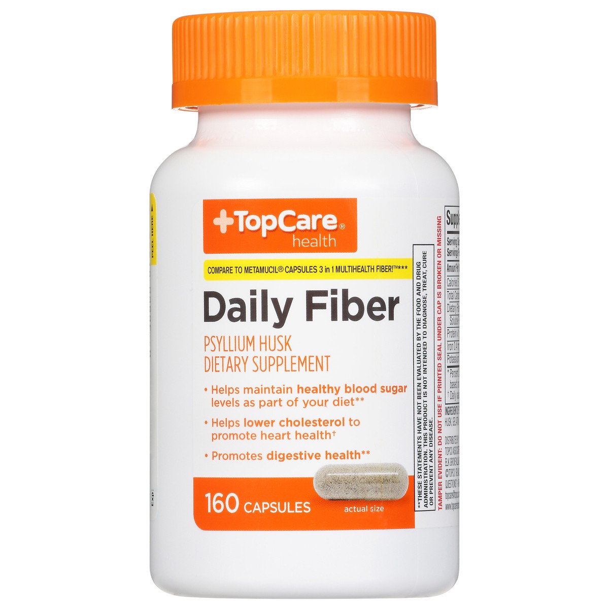 slide 5 of 15, TopCare Health Daily Fiber 160 Capsules, 160 ct