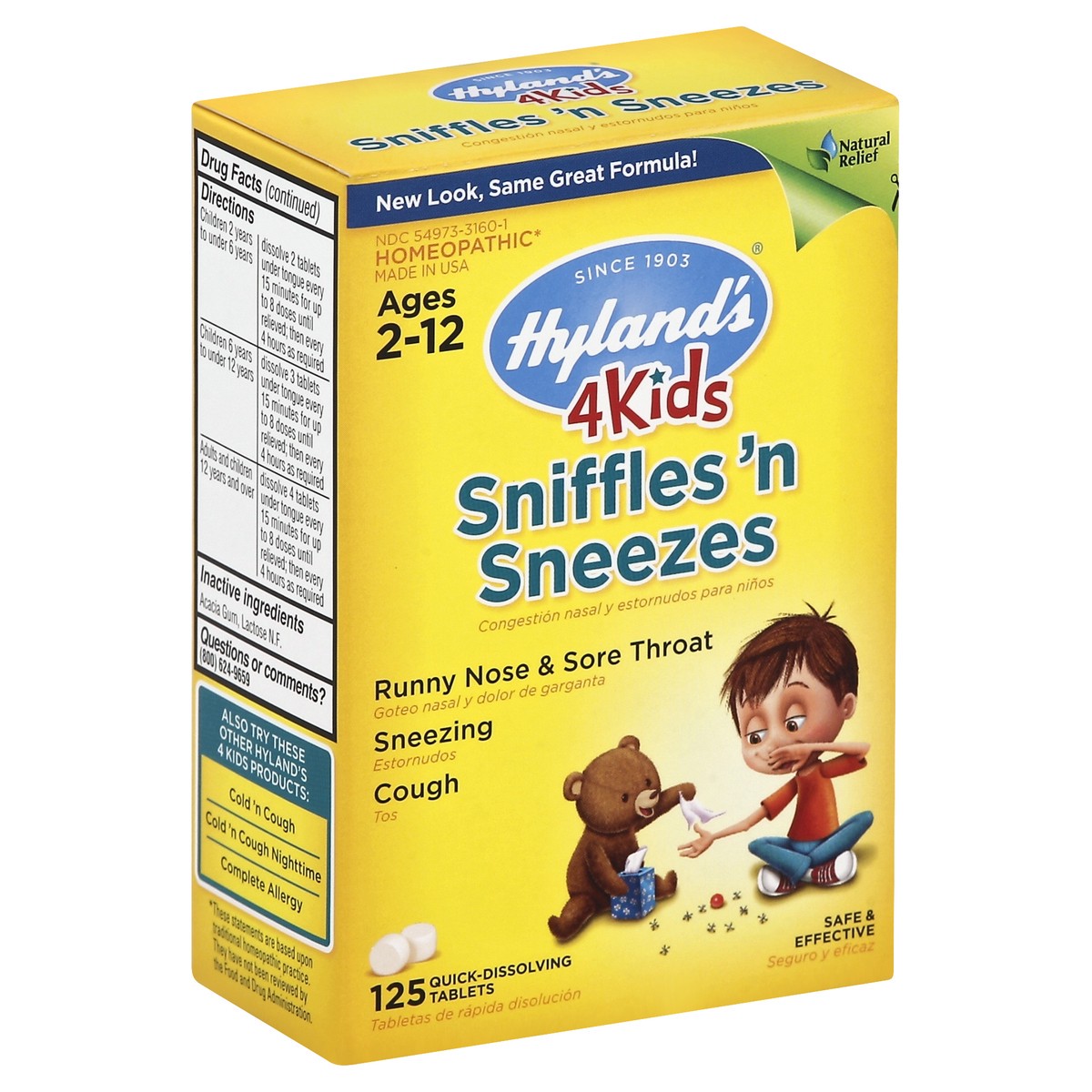 slide 5 of 5, Hyland's Kids Sniffles N Sneezes, 125 ct