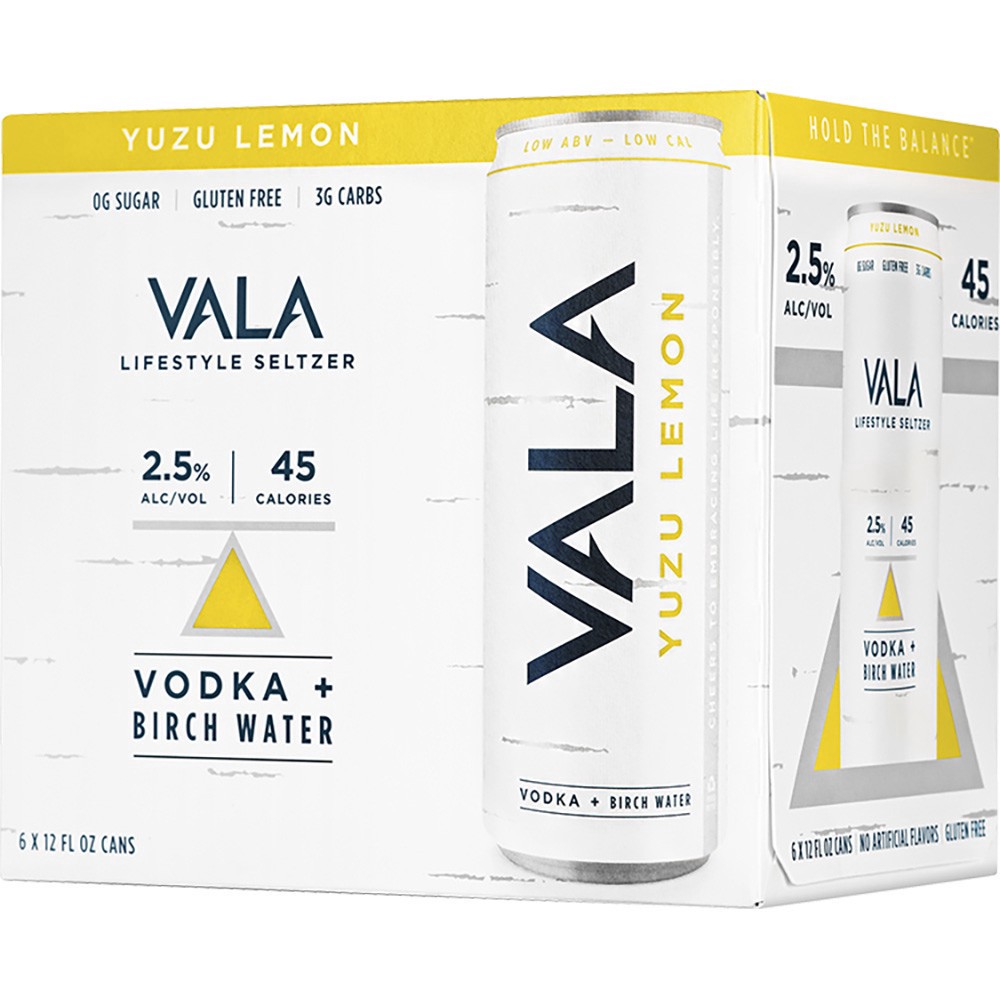 slide 1 of 1, Vala Beverage Vala Yuzu Lemon, 4 ct; 12 oz