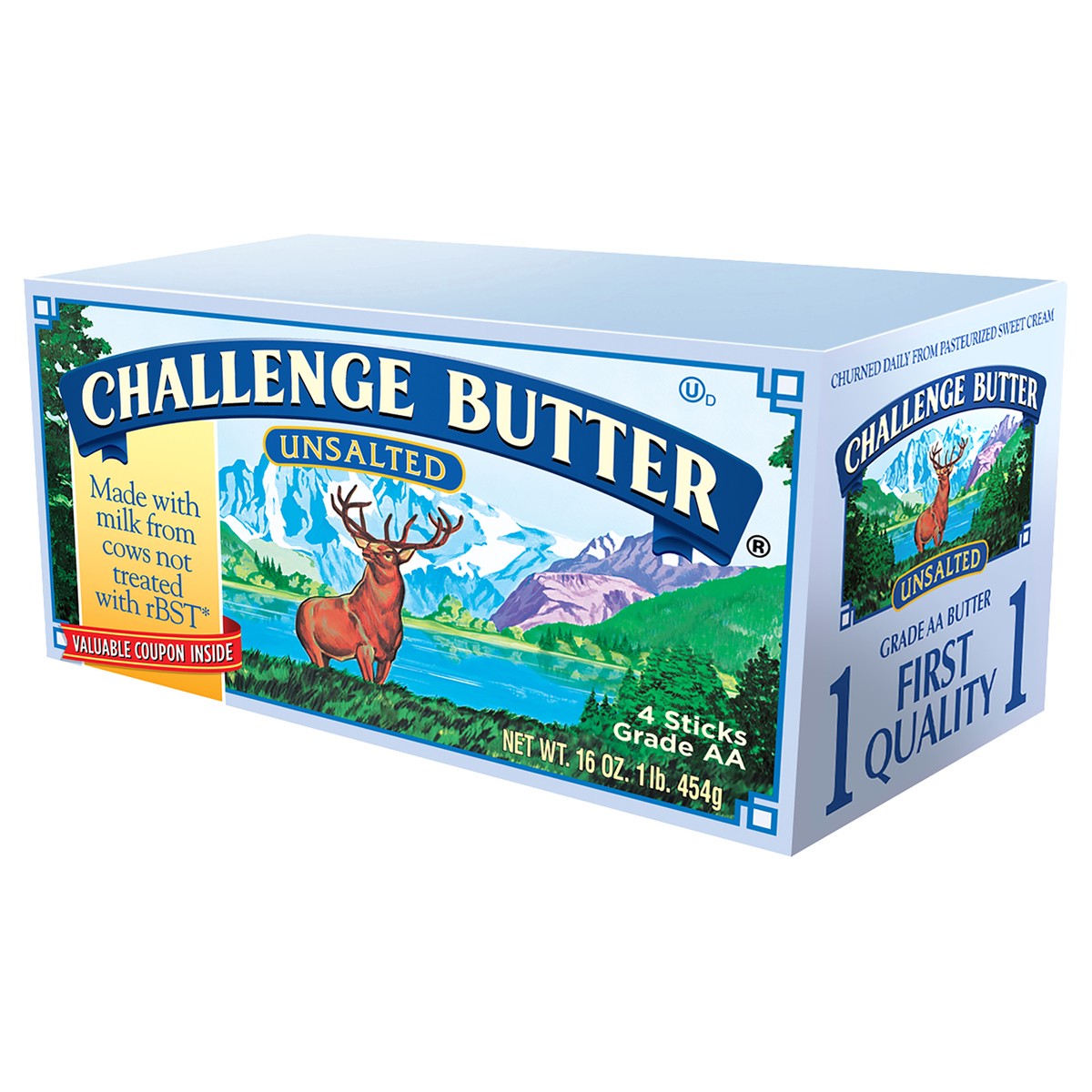 slide 8 of 9, Challenge Butter Unsalted Butter 4 ea, 16 oz