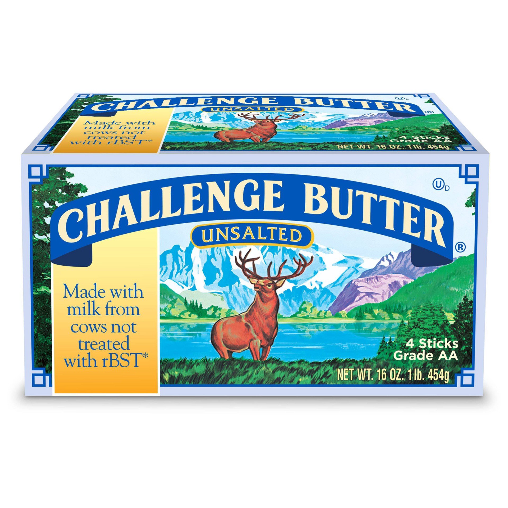 slide 1 of 9, Challenge Butter Unsalted Butter 4 ea, 16 oz