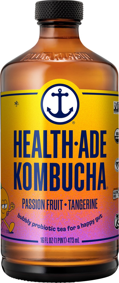 slide 2 of 4, Health-Ade Health Ade Kombucha 16oz - Passionfruit Tangerine, 16 fl oz