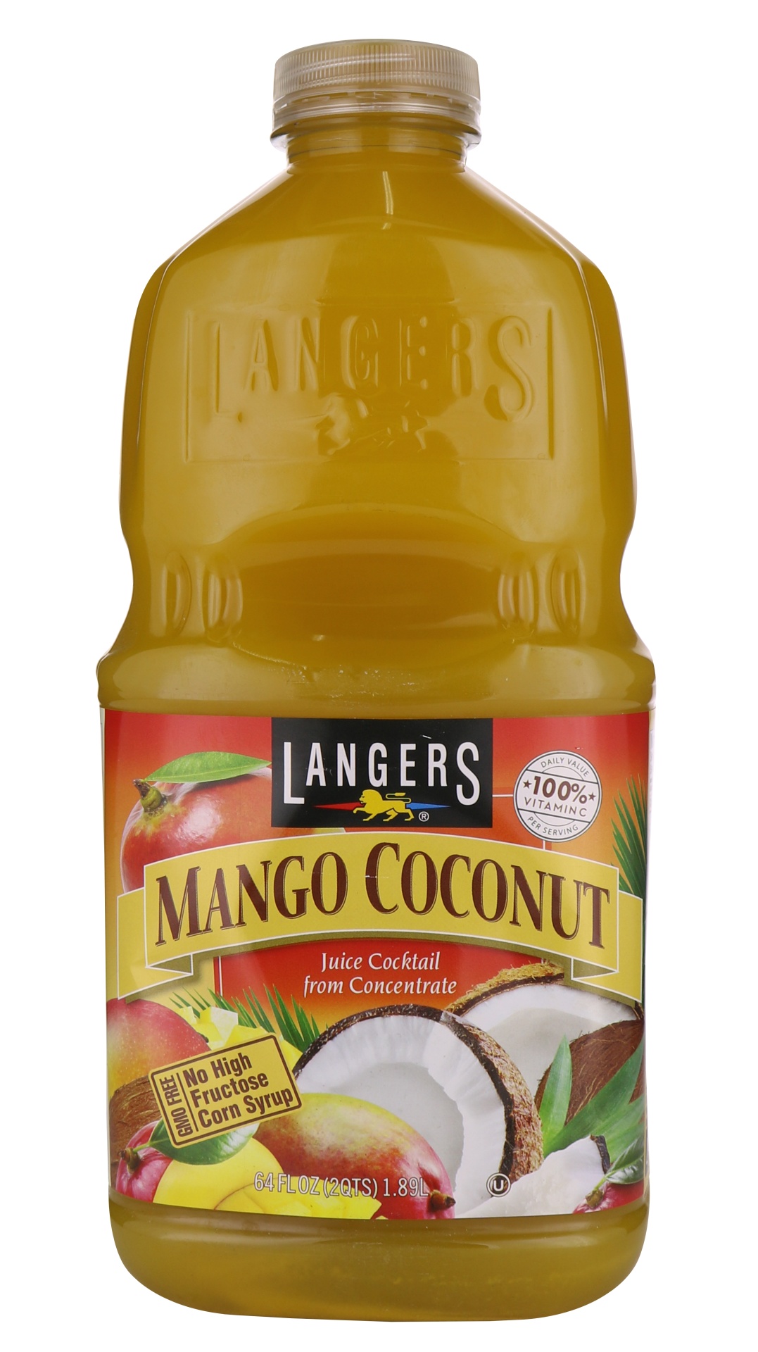 slide 1 of 1, Langers Mango Coconut Juice, 64 fl oz