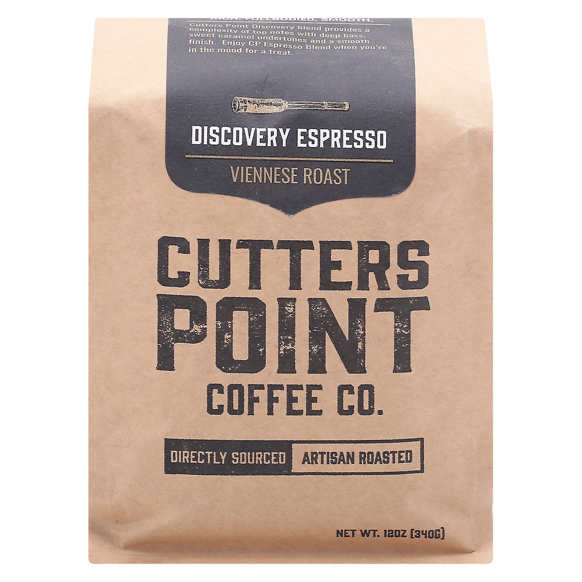 slide 1 of 1, Cutters Point Coffee Co. Discovery Espresso Viennese Roast Whole Bean Coffee, 12 oz