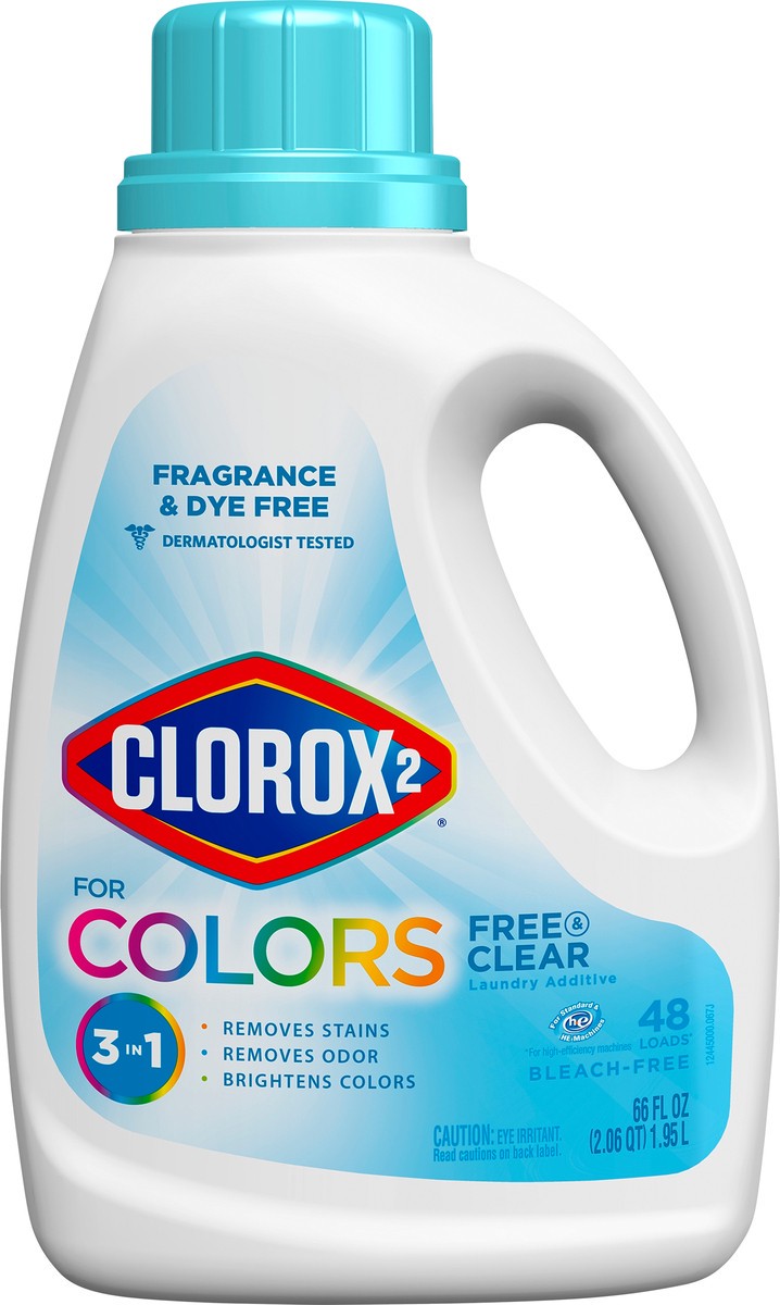 slide 6 of 7, Clorox 2 Free & Clear Laundry Additive for Colors 66 fl oz, 66 fl oz