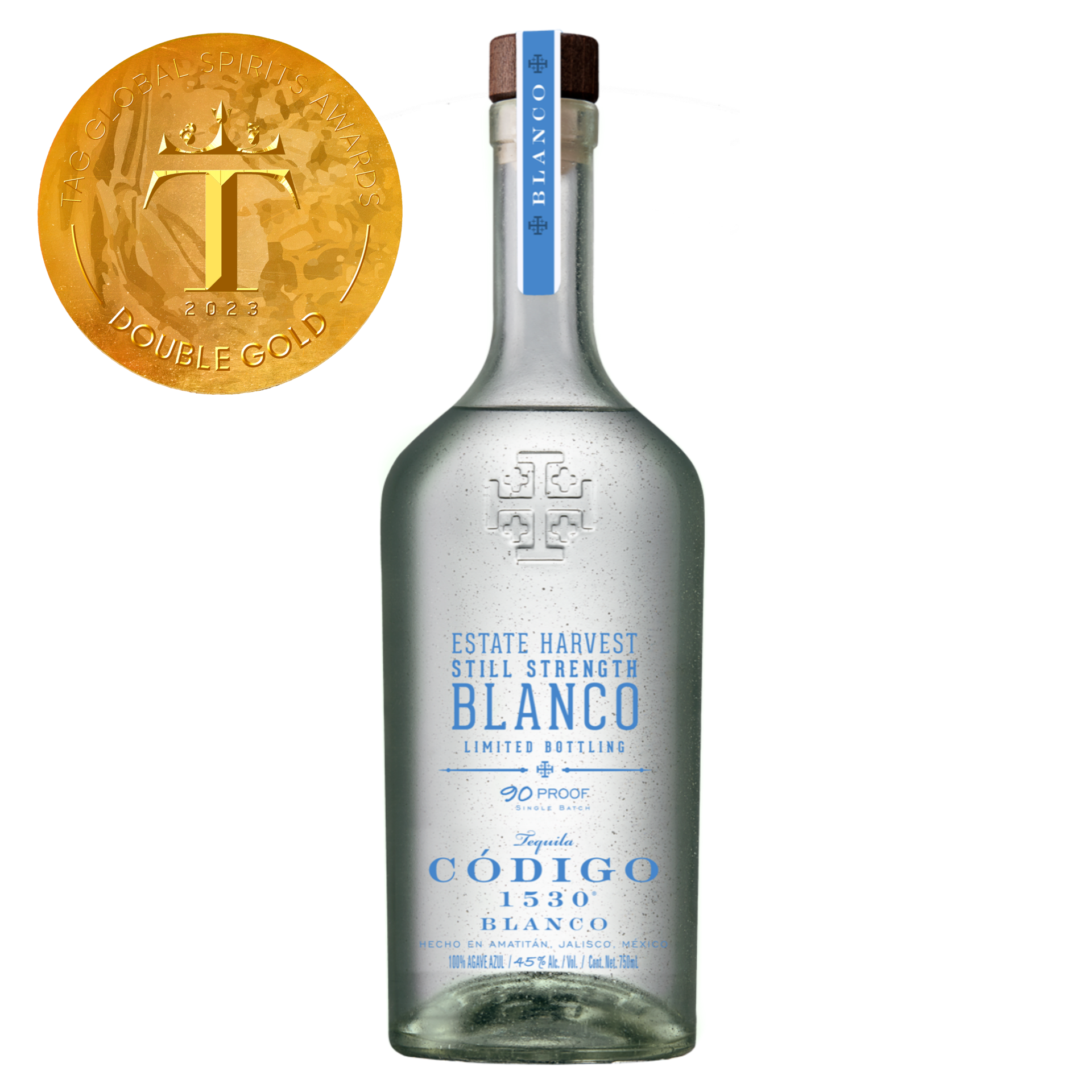 slide 4 of 9, Codigo 1530 Código 1530 Estate Harvest Still Strength Blanco Tequila, 750 mL Bottle, 45% ABV, 750 ml
