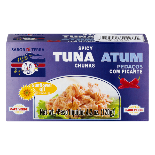slide 1 of 1, Sabor Di Terra Spicy Chunk Tuna in Sunflower Oil, 4.2 oz