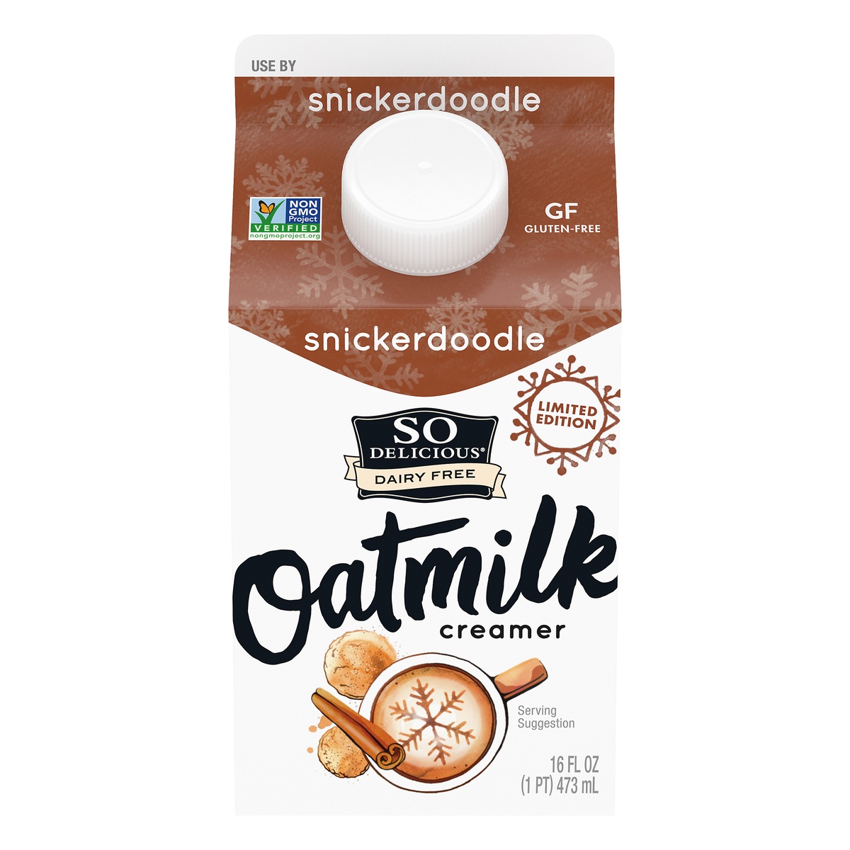 slide 1 of 1, So Delicious Snickerdoodle Oat Milk Liquid Coffee Creamer, 16 fl oz