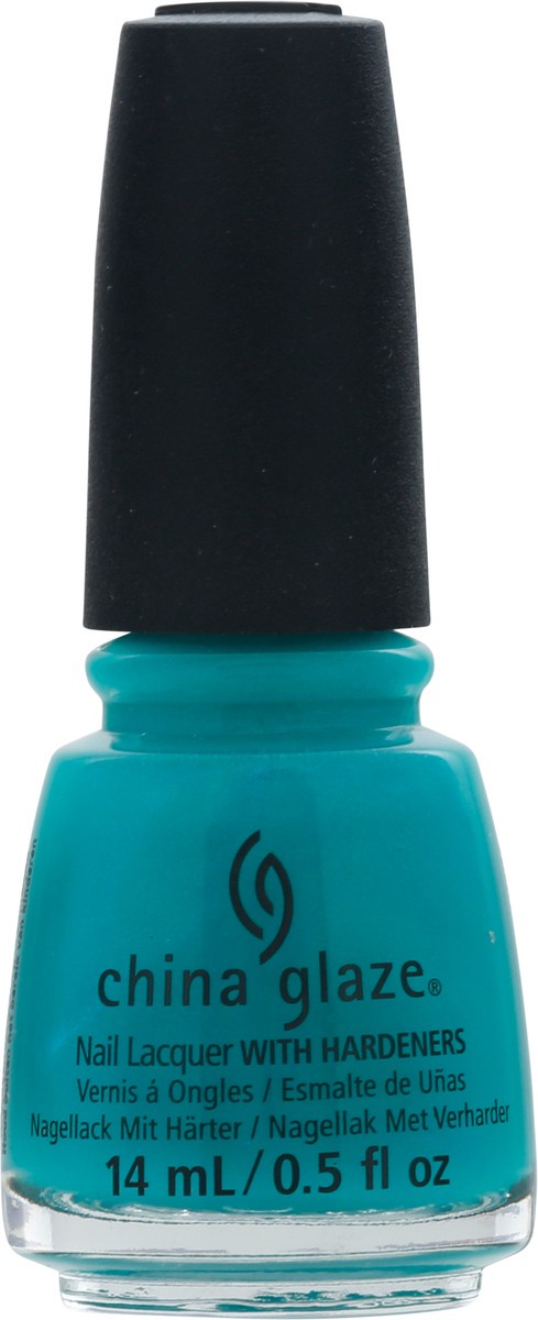 slide 6 of 9, China Glaze Nail Lacquer, Turned Up Turquoise, 1 ct