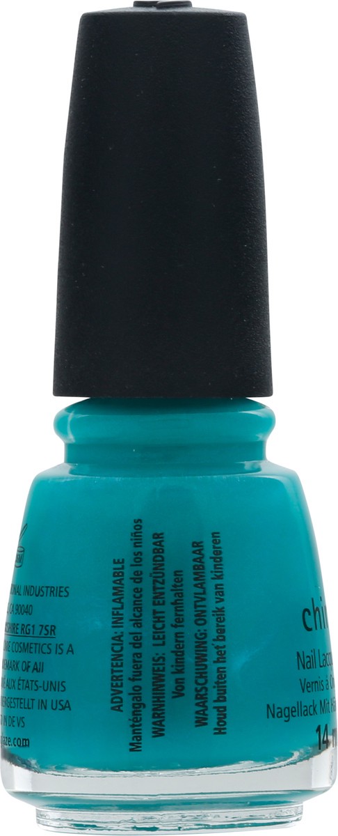 slide 7 of 9, China Glaze Nail Lacquer, Turned Up Turquoise, 1 ct