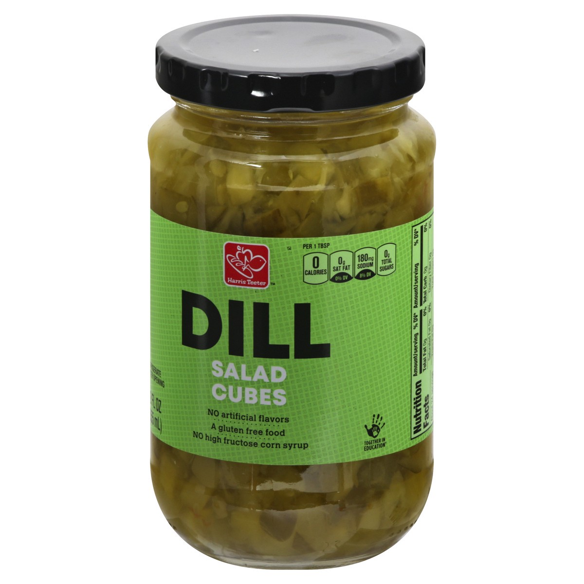 slide 3 of 10, Harris Teeter Pickles - Dill Salad Cubes, 12 oz