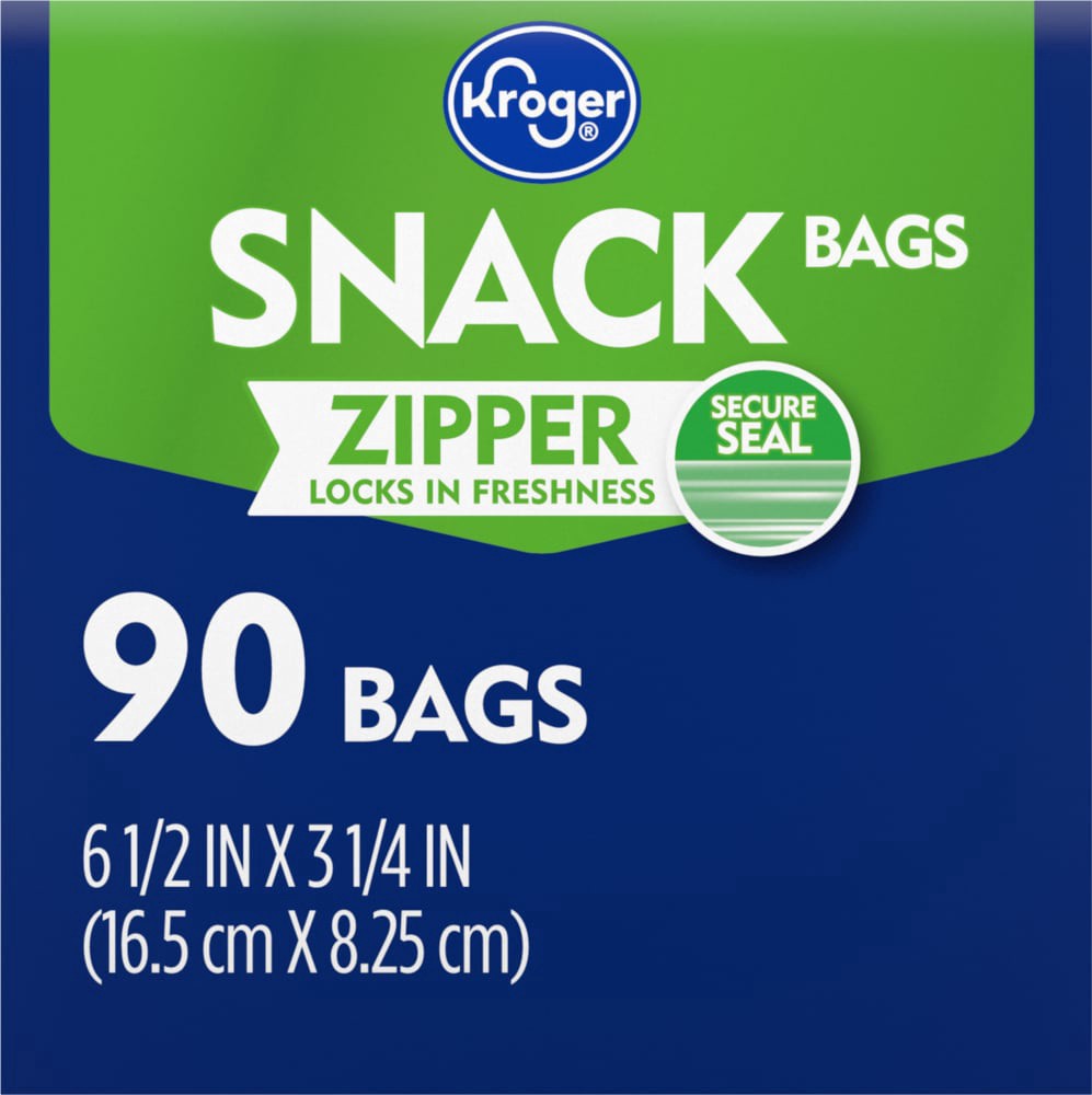 slide 5 of 5, Kroger® Reclosable Snack Bags, 90 ct