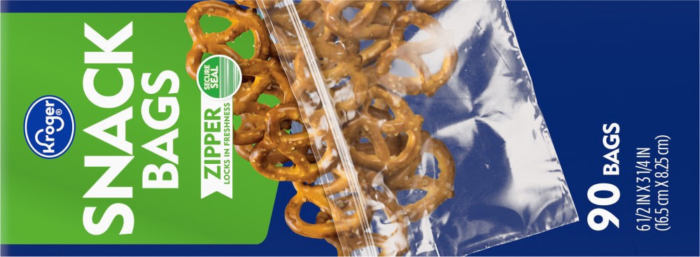 slide 2 of 5, Kroger® Reclosable Snack Bags, 90 ct