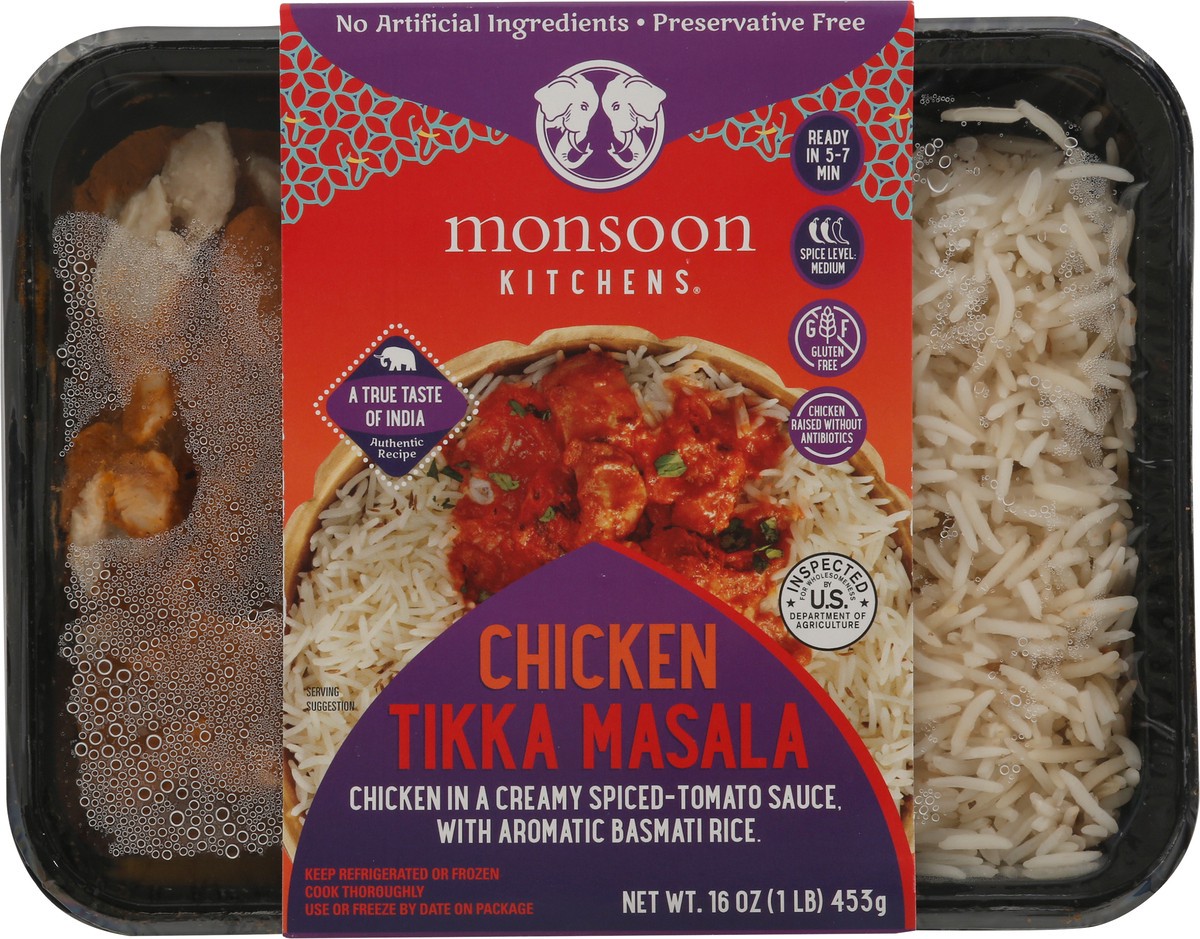 slide 1 of 14, Monsoon Kitchens Chicken Tikka Masala, 16 oz
