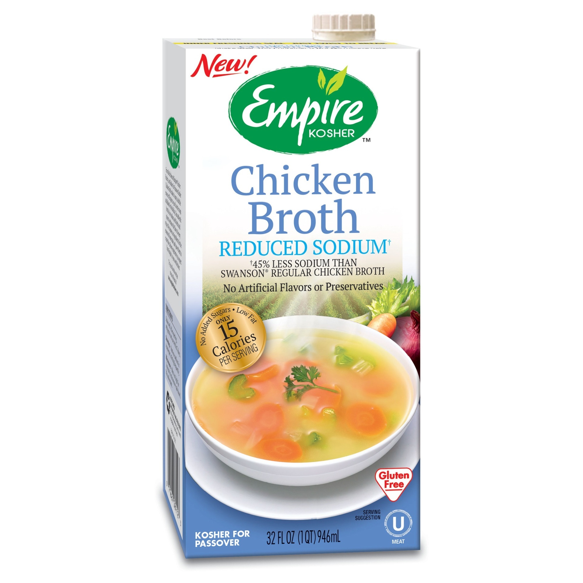 slide 1 of 1, Empire Organic Low Sodium Chicken Broth, 32 oz