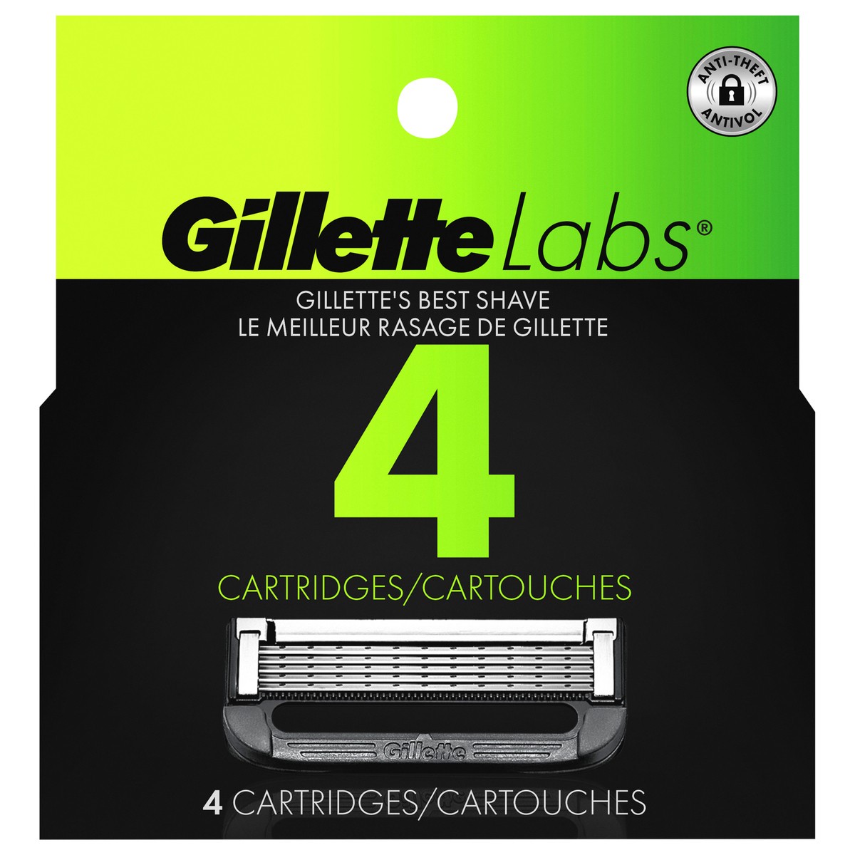slide 1 of 5, Gillette Razor Blade Refills, 4ct Razor Cartridges, Razor Refills for Men Compatible with Gillette Exfoliating Bar Razor and Heated Razor, 4 ct