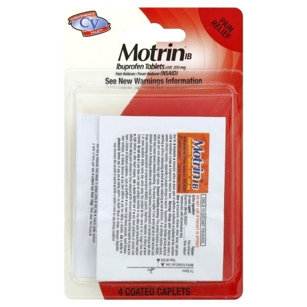 slide 1 of 2, Motrin Ibuprofen Tablets, 4 ct