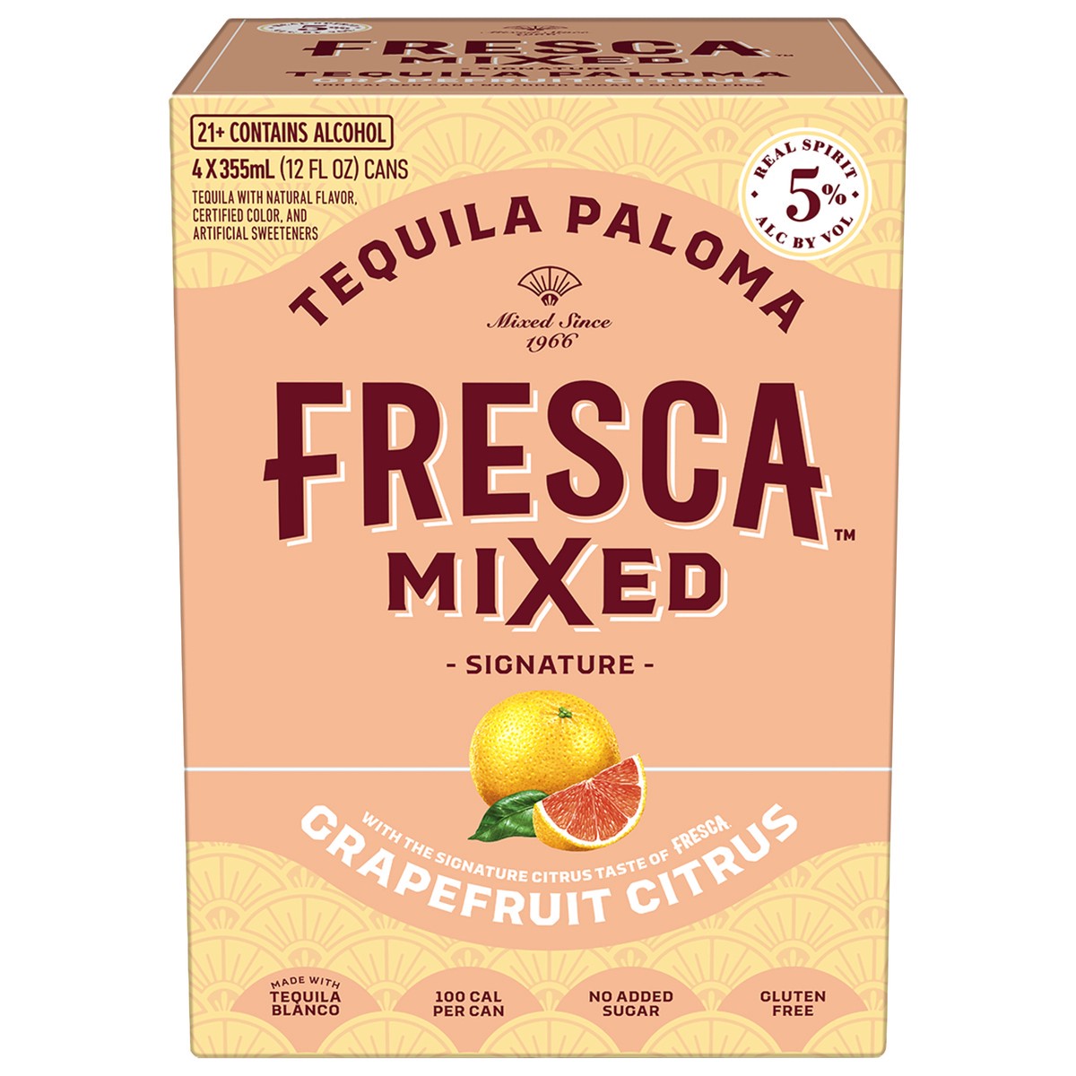 slide 1 of 7, Fresca Mixed Tequila Paloma Canned Cocktails, 4 ct; 12 oz