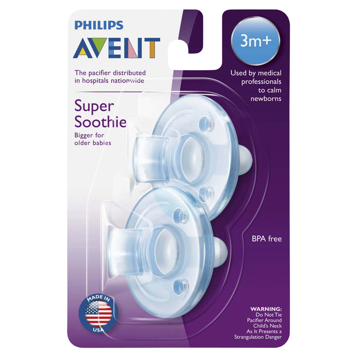 slide 1 of 29, Philips Avent Soothie Pacifier, 3-18 months, Various Colors, 2 pack, SCF192/04, 2 ct