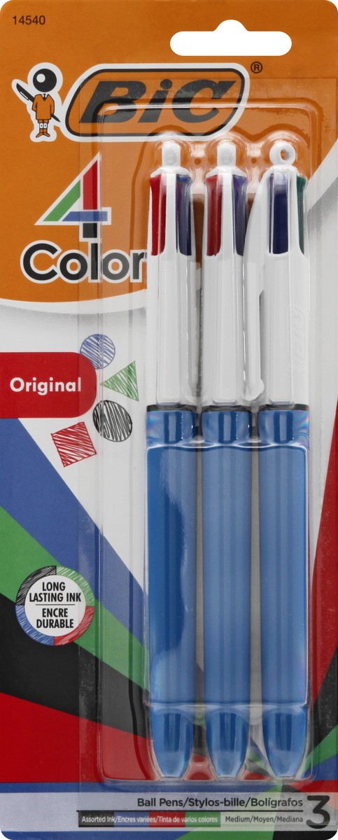 slide 11 of 11, Bic 4-Color Ball Pen 1.0Mm Asrt, 3 ct