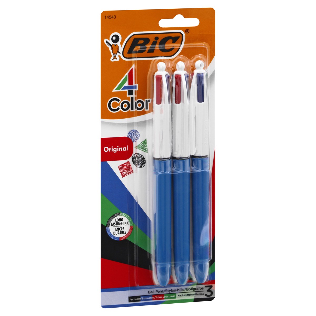 slide 10 of 11, Bic 4-Color Ball Pen 1.0Mm Asrt, 3 ct