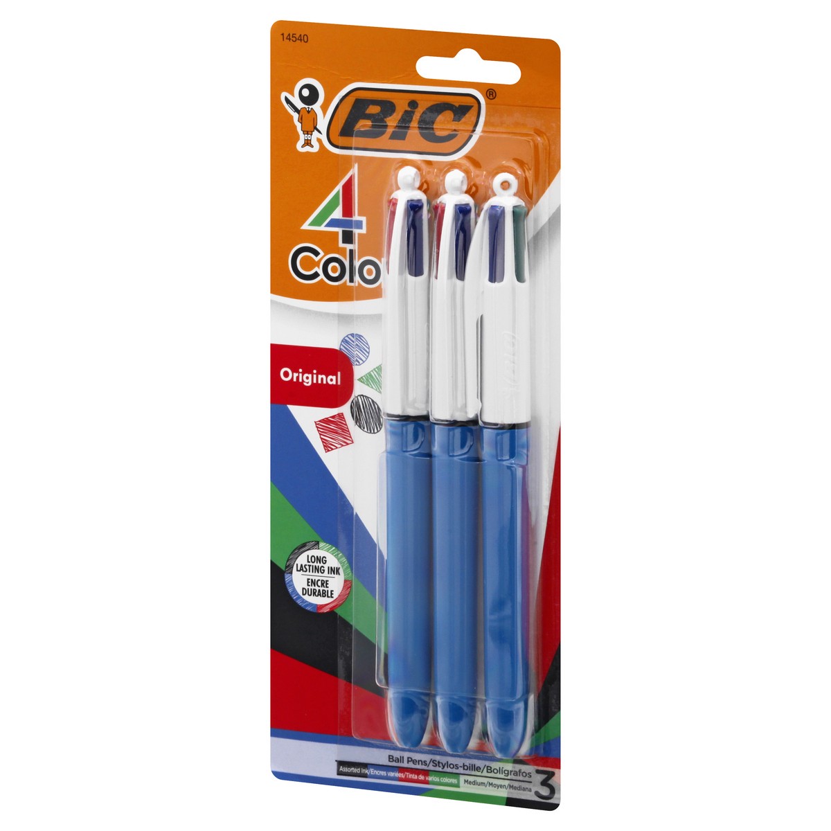 slide 6 of 11, Bic 4-Color Ball Pen 1.0Mm Asrt, 3 ct