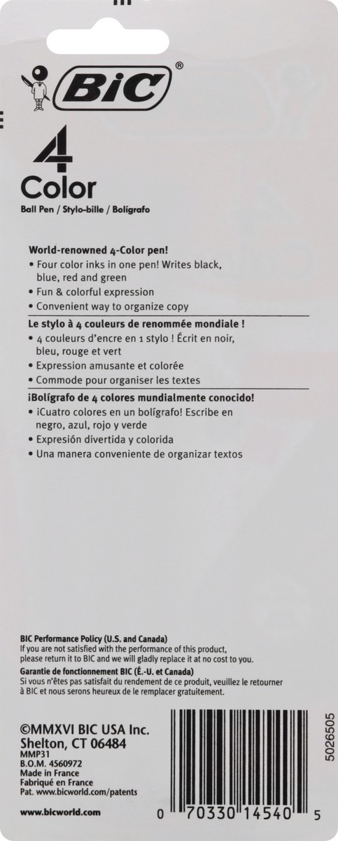 slide 8 of 11, Bic 4-Color Ball Pen 1.0Mm Asrt, 3 ct