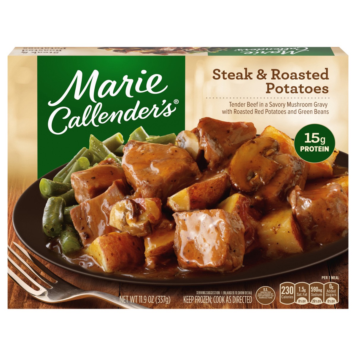 slide 1 of 5, Marie Callender''s Steak & Roasted Potatoes, Frozen Meal, 11.9 oz., 11.9 oz