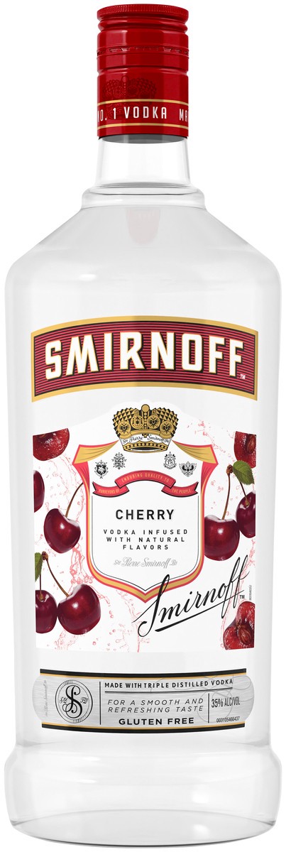 slide 1 of 3, Smirnoff Cherry Vodka, 1.75 liter