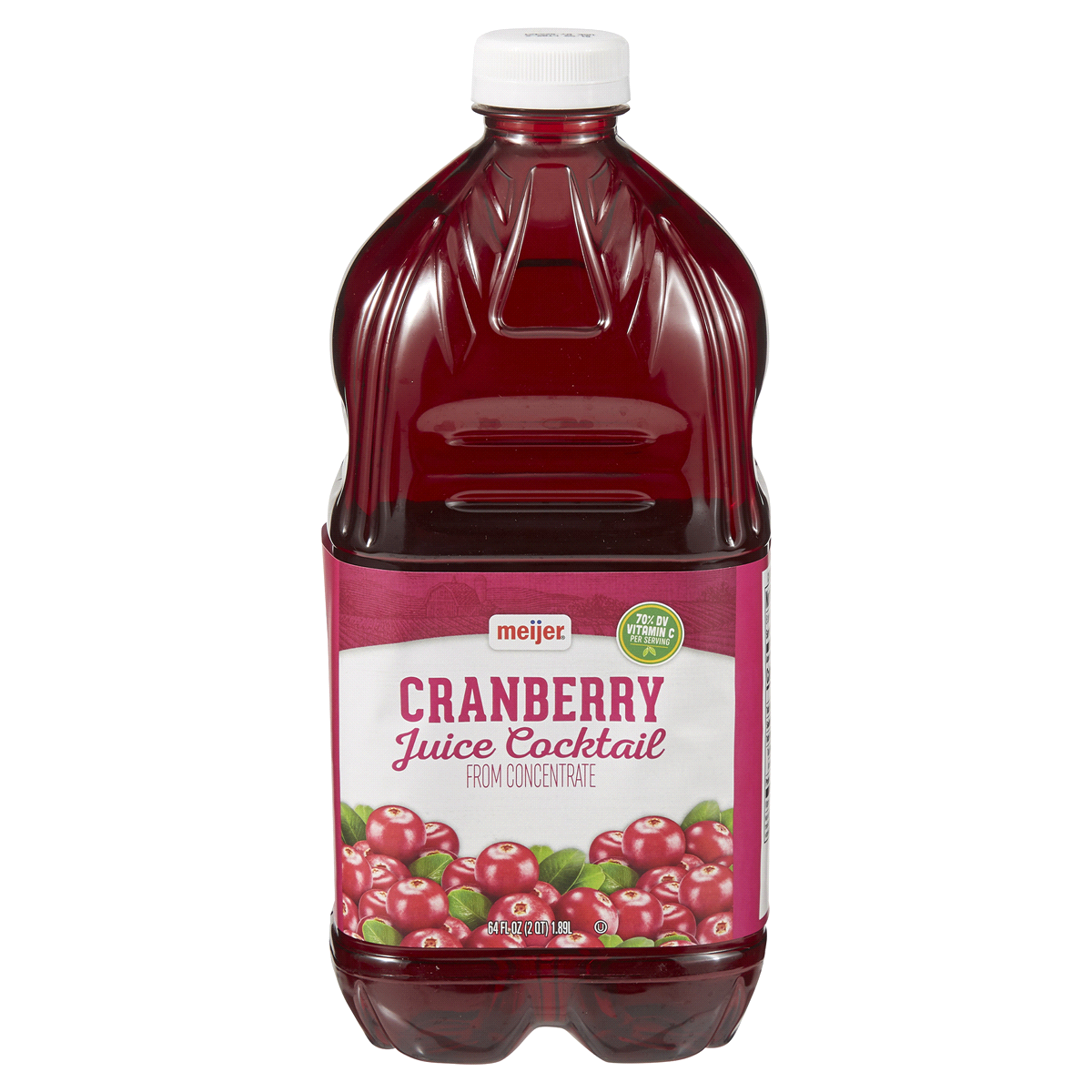 slide 1 of 1, Meijer Cranberry Juice Cocktail, 64 oz