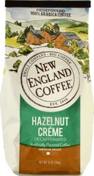 New England Coffee Freshly Ground Decaffeinated Medium Roast Hazelnut Creme Coffee 10 oz