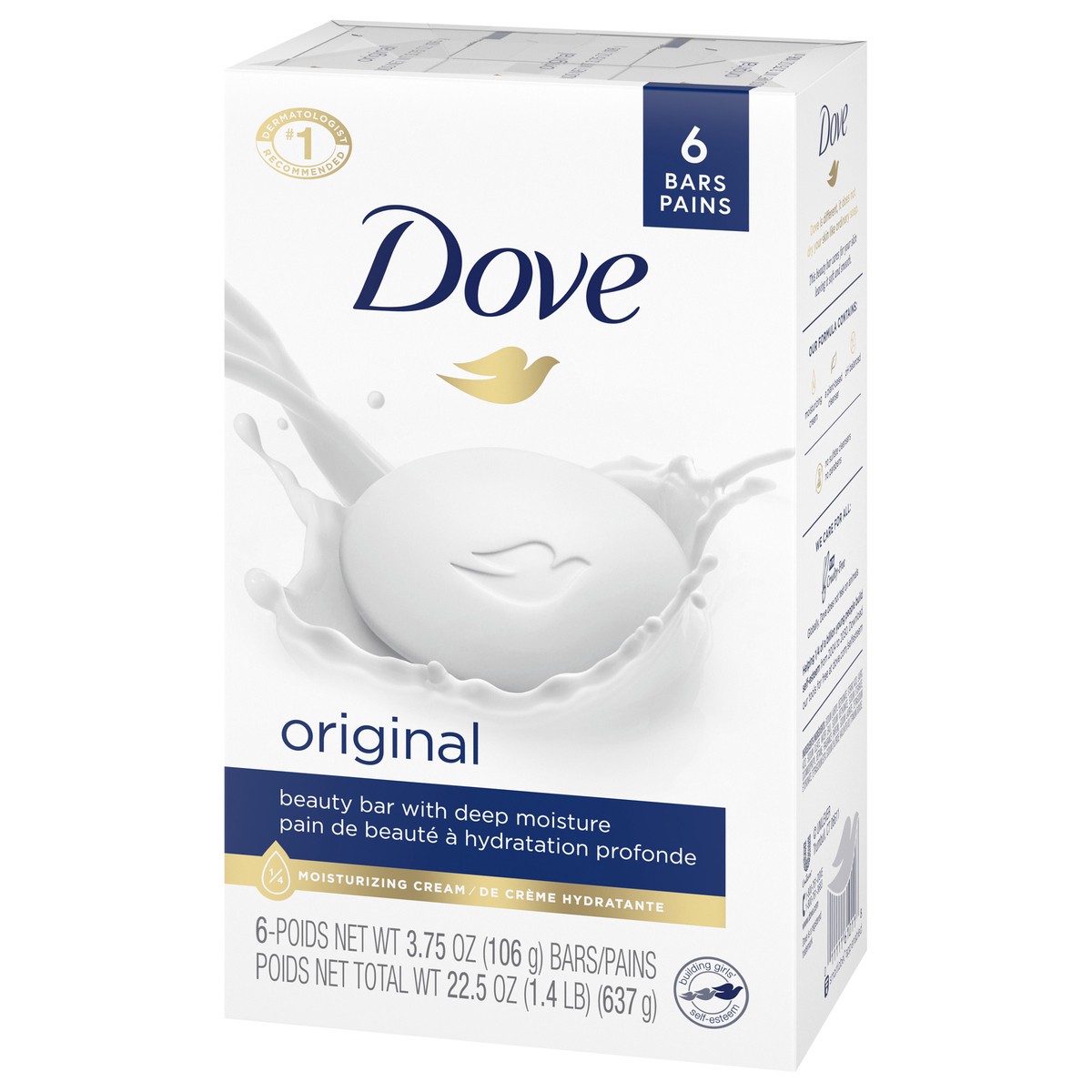 slide 5 of 7, Dove Beauty Bar Gentle Skin Cleanser Original, 3.75 oz, 6 Bars , 3.75 oz