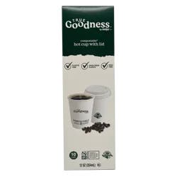 True Goodness Compostable Hot Cups, 12 oz, 10 ct