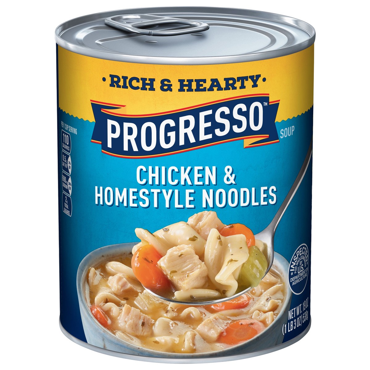 slide 1 of 1, Progresso Rich & Hearty Chicken & Homestyle Noodle Soup - 19oz, 19 oz