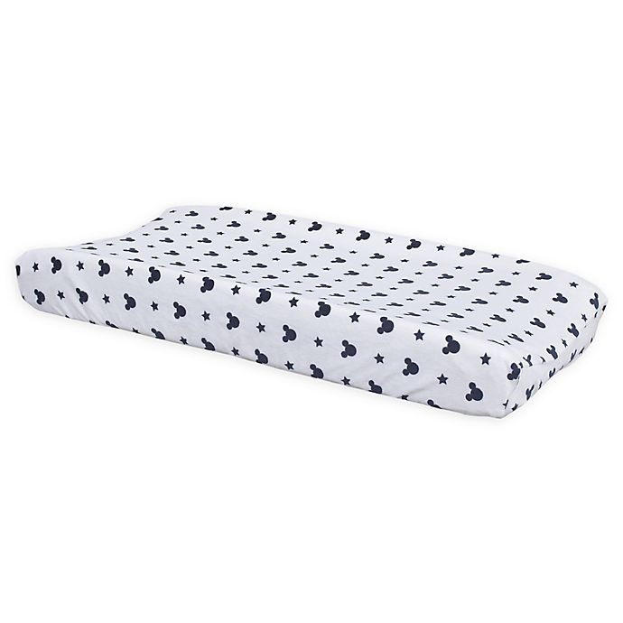 slide 1 of 5, Disney Mickey Mouse Hello World'' Changing Pad Cover - Navy'', 1 ct