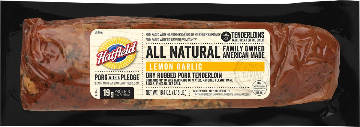slide 3 of 3, Hatfield Lemon Garlic Pork Tenderloin, 18.4 oz