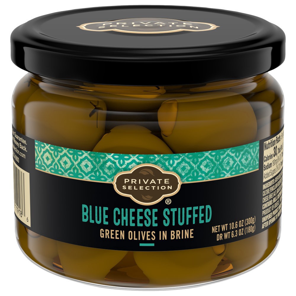 slide 3 of 3, Private Selection Blue Cheese Stuffed Olives, 10.6 oz