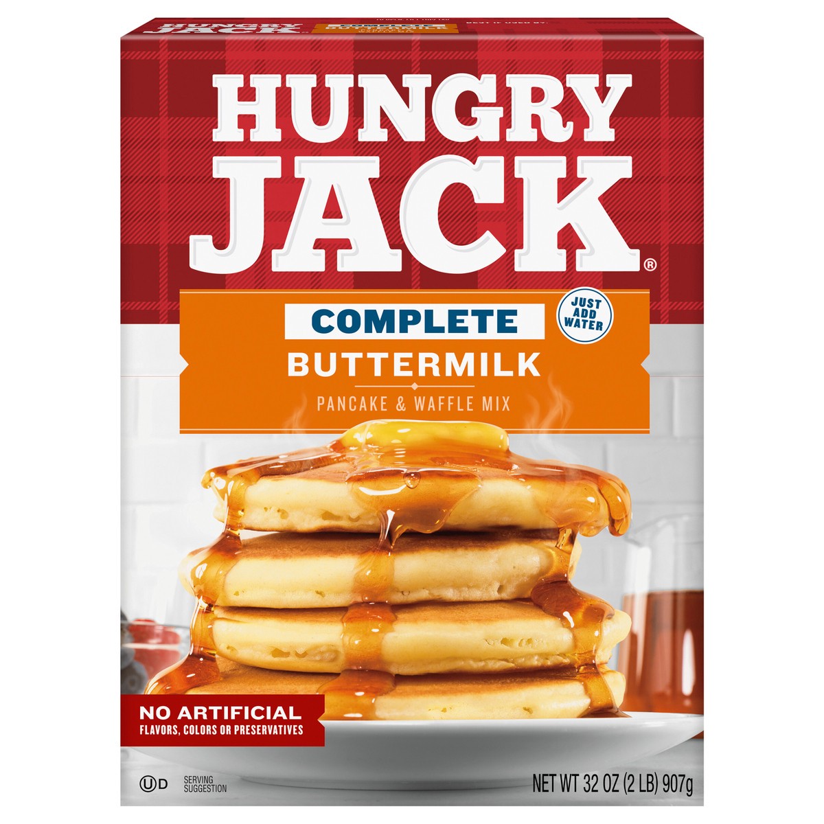 slide 1 of 4, Hungry Jack Complete Buttermilk Pancake Mix and Waffle Mix, 32 Oz Box, 32 oz