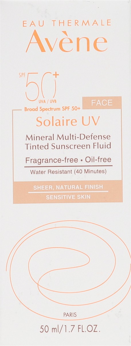 slide 6 of 14, Avène Broad Spectrum SPF 50+ Face Mineral Multi-Defense Tinted Sunscreen Fluid 1.7 fl oz, 1.7 fl oz