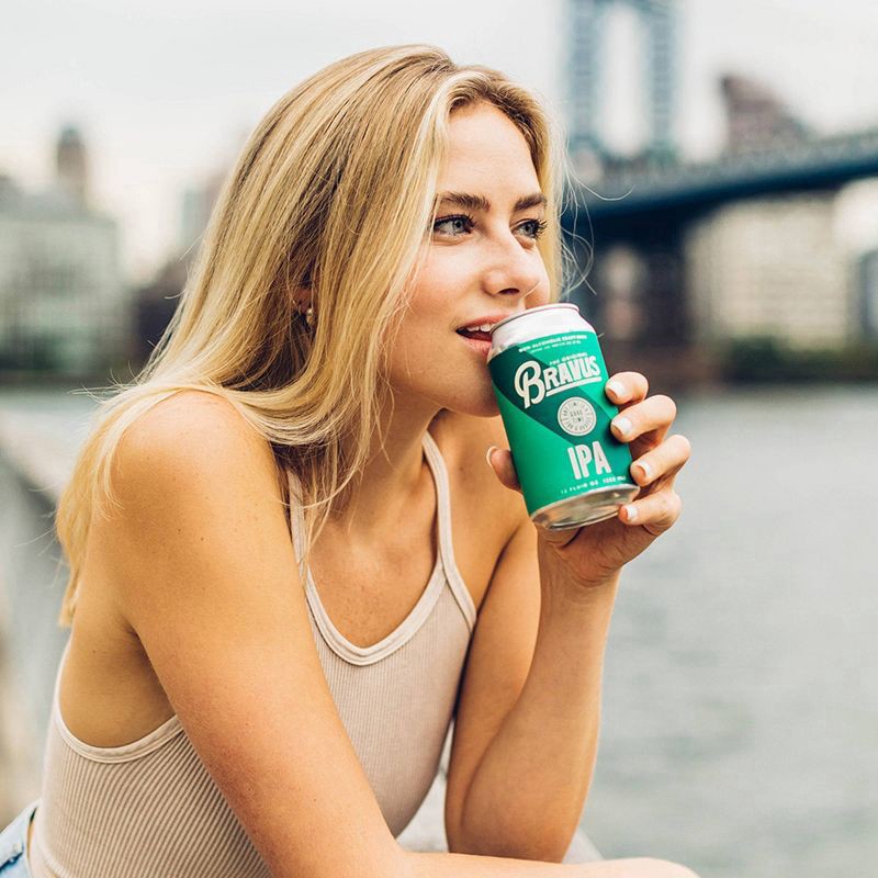 slide 4 of 4, Bravus Brewing Bravus Non-Alcoholic West Coast IPA - 6pk/12fl oz Cans, 6 ct; 12 oz